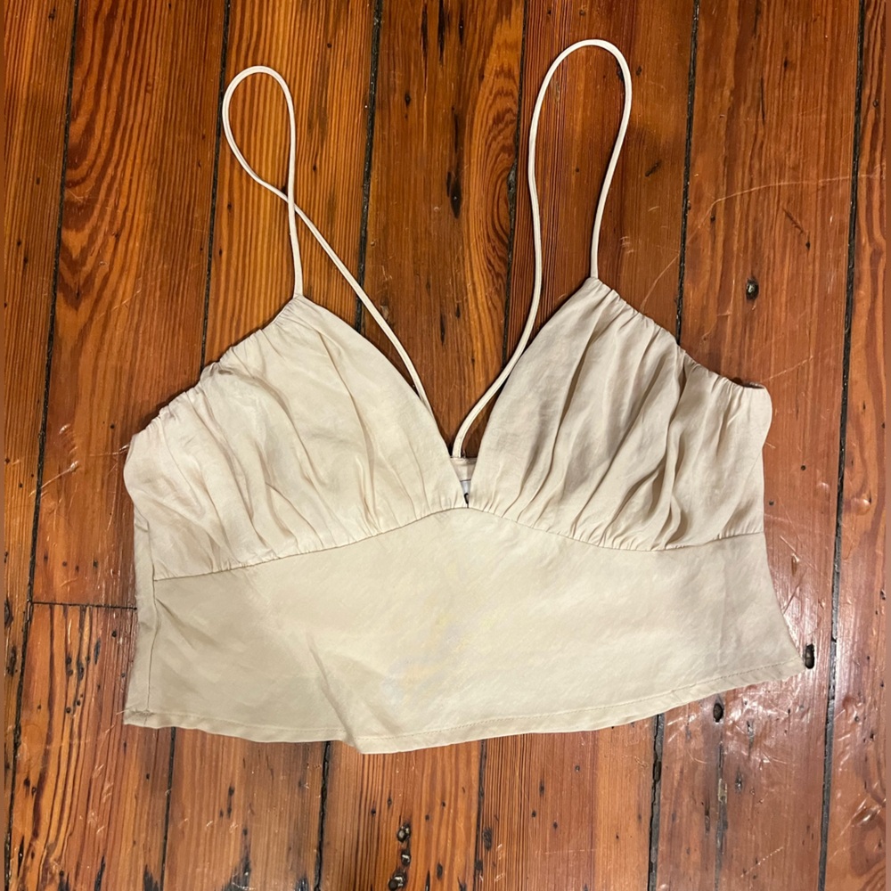 Princess Polly Cream Corset Top